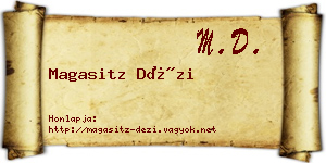 Magasitz Dézi névjegykártya